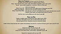 Rose and Crown Hotel menu
