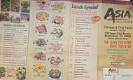 Asia Delight menu