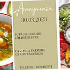 Aranymenza menu