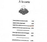 Cafe des Amis menu