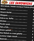 Kebab Le Guingampais menu