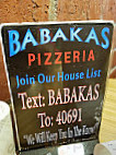 Babaka's Pizzeria menu