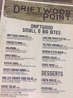 Driftwood Point Beach And Grill menu