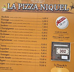 La Pizza Niquel menu