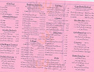 Kay's Sandwich Shop menu