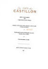 La Table Du Castillon menu