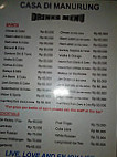 Casa Di Manurung Bar Restaurant menu