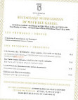 99 Haussmann menu