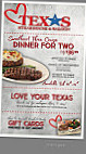 Texas Steakhouse Saloon menu