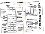 Cafe 329 menu