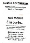 La Taverne De Pontverre menu