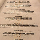 Chicha menu