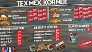 Tacos Korner menu