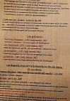La Clairière menu