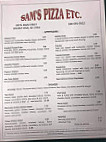 Sam's Pizza Etc menu