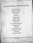 Pattenburg House menu