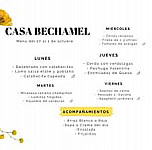 Casa Bechamel menu
