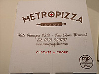 Metropizza menu