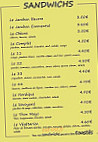 44 Cafe menu