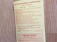 Pisanello's Pizza menu