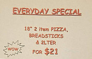 Jimmy's Pizza menu