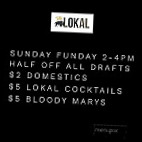 The Lokal Yukon menu