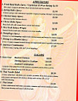 Tenten Thai menu