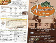 Armand's Pizza Pasta menu