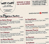 Brasserie Pizzeria Met-cafe menu