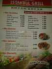 Istanbul Grill menu