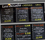 Creperie Les Alize menu
