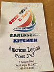 American Legion Post 333 menu