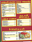 La Paloma Mexican menu