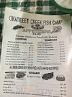 Okatibbee Creek Fish Camp menu