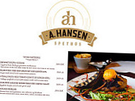 A.hansen Restaurant Bar menu