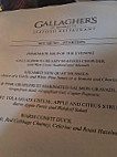 Gallagher's Of Bunratty, menu