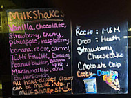 Shake Shoppe menu
