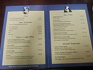 The Blue Bull menu