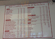 Hill Country Donuts Kolaches menu