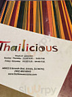Thailicious menu