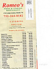 Romeo's Pizza Hazlet Union Avenue menu