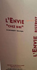 L'Envie menu