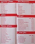 Millennium Restaurant menu