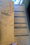 The Coffee Store menu