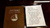 Atami Japanese Grill menu