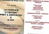 Brasserie Du Rond Point menu