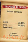 Istanbul Buffet à Volonté menu