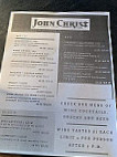 John Christ Winery menu