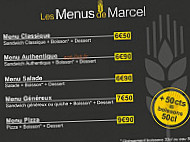 Moulin De Marcel menu