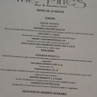 The Pines Bar Restaurant menu